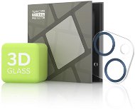 Gehärteter Glasschutz für iPhone 13 mini / 13 - 3D-Glas, blau (Case friendly) - Objektiv-Schutzglas