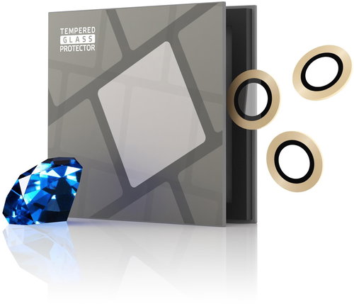 Tempered Glass Protector sapphire for iPhone 12 Pro camera, gold, 0.3 carat - Camera Glass - Main image