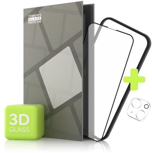 Tempered Glass Protector for iPhone 13, 3D + camera glass + installation frame (Case Friendly) - Glass Screen Protector - Main image