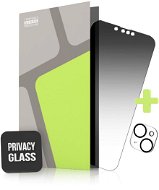 Tempered Glass Protector na iPhone 14, Privacy Glass + sklo na kameru (Case Friendly) - Ochranné sklo