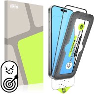 Tempered Glass Protector pro iPhone 15 Plus - Case Friendly + samoinstalační rámeček - Glass Screen Protector