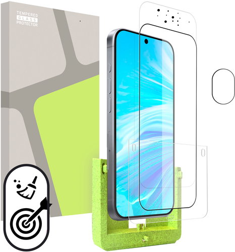 Tempered Glass Protector pro Google Pixel 9a (SAMOINSTALAČNÍ APLIKÁTOR) + sklo na kameru - Glass Screen Protector - Main image