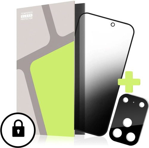 Tempered Glass Protector for iPhone 18 Pro, PRIVACY GLASS + Camera Lens Protector - Glass Screen Protector - Main image