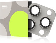 Tempered Glass Protector for iPhone 15 Pro / 15 Pro Max, grey (compatible with the case) - Camera Glass