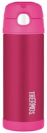 THERMOS FUNtainer Children's Thermos Flask with Straw 0.47L, Pink - Children's Thermos