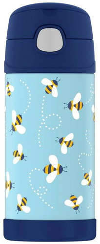 THERMOS FUNtainer Kids' Insulated Straw Bottle 0.355L, Honey Bees - Children's Thermos - Main image