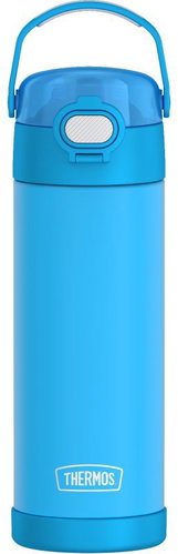 THERMOS FUNtainer Kids' Thermal Bottle with Hydration Cap 0.47L, Neon Blue - Children's Thermos - Main image