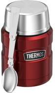 THERMOS Stainless King 0.47L Food Flask with Folding Spoon and Cup, Stainless Steel - Insulated Food Jar