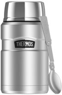 THERMOS Stainless King 0.71L Food Flask with Folding Spoon and Cup, Stainless Steel - Insulated Food Jar