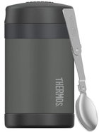 THERMOS FUNtainer Children's Food Flask with Spoon 0.47L, Black - Insulated Food Jar