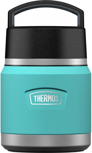 THERMOS ICON Children's Food Flask with Spoon 0.355L, Turquoise - Insulated Food Jar - Main image