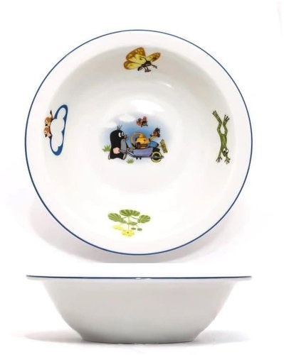 Thun Kinderschüssel 400 ml MAULWURF GÄRTNER blauer Rand - Kinderschale - Hauptbild