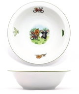 Thun Kinderschüssel 400 ml MAULWURF UND SCHNECKE, grüner Rand - Kinderschale