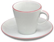 Thun Set of Cups and Saucers 260ml 6 pcs TOM I., Red Line - Set of Cups