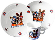 Thun plate + bowl + cup for kids KRTEK IN THE BEAK - Children's Dining Set