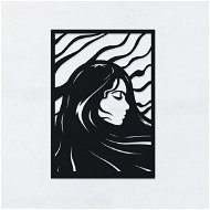 Technovo Černý kovový obraz femme fatale - 43 × 30 cm - Obraz