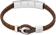 Timberland Men's leather bracelet brown/silver - Bracelet