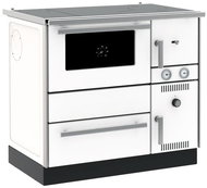ALFA PLAM stove ALFA TERM 20 with heat exchanger 22,9 kW - left, white - Solid Fuel Stove
