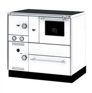 ALFA PLAM stove ALFA TERM 27 with heat exchanger, 27 kW - right, white - Solid Fuel Stove