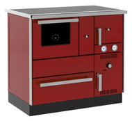 ALFA PLAM stove ALFA TERM 27 with heat exchanger 27 kW - left, red - Solid Fuel Stove