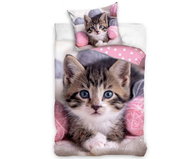 TipTrade Sheets photo print Kitten with balls 140 × 200, 70 × 90 cm - Bed Linen