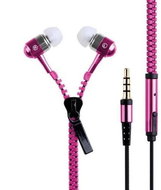 Zippered headphones pink - Headphones