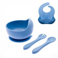 Children's silicone colour set with bowl - Pastel blue - Children's Bowl