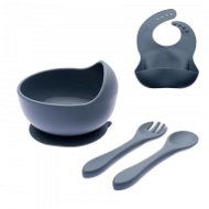 Children's silicone colour set with bowl - Steel grey - Children's Bowl