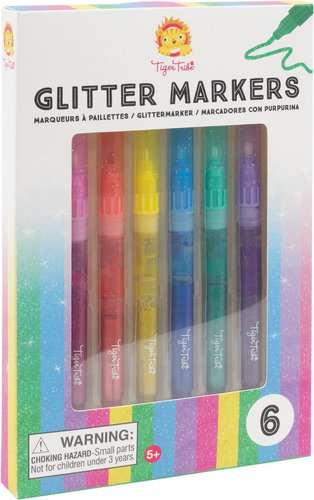 Tiger Tribe Glitter Markers marker set - Felt Tip Pens - Main image