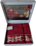 Tivolyo Home Dárková sada ručník a osuška DURANTE, 2 ks, bordó - Towel Set
