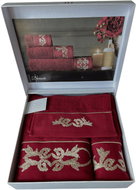 Tivolyo Home Dárková sada ručník a osuška DURANTE, 3 ks, bordó - Towel Set