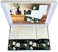 Tivolyo Home - Dárková sada ručník a osuška CALDERON, 2 ks, bílá-černá - Towel Set