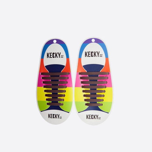 Brown Silicone Laces - Shoe Laces - Main image