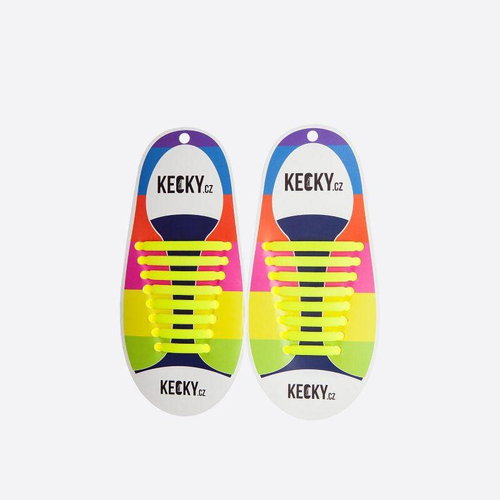 Yellow Silicone Laces - Shoe Laces - Main image