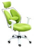 TEMPO KONDELA Benno UT-C568X zöld/fehér - Irodai fotel