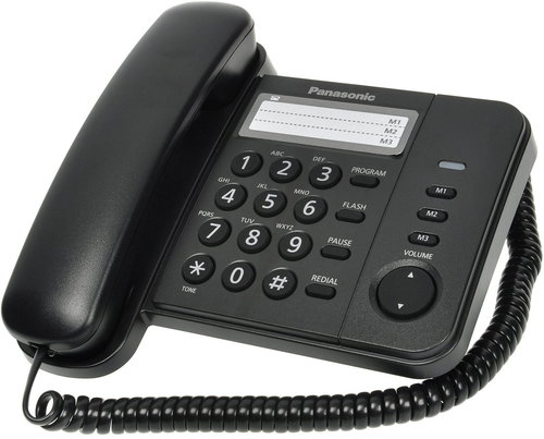 Panasonic KX-TS520FXB Black - Landline Phone - Main image