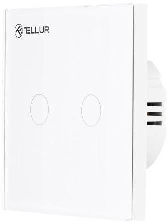Tellur WiFi Smart Switch, 2 ports, 1800 W, 10 A., white Main image Tellur WiFi Smart Switch, 2 ports, 1800 W, 10 A., white - Light Switch - Main image
