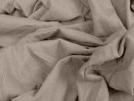 TEXTILOMANIE Jersey Sheet 90 × 200 cm, sand - Bedsheet