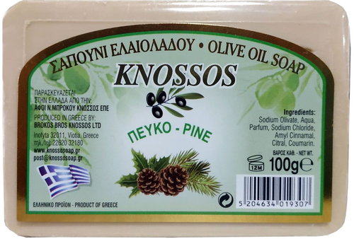 KNOSSOS Greek olive soap with the scent of pine 100 g - Bar Soap - Main image