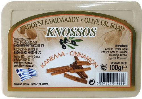KNOSSOS Greek olive soap with the scent of cinnamon 100 g - Bar Soap - Main image