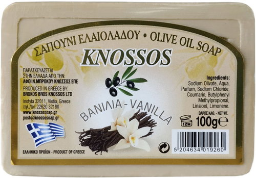KNOSSOS Greek olive soap with the scent of vanilla 100 g - Bar Soap - Main image