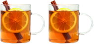 Tognana LYRA Borosilicate Glass Mugs, 420ml, Transparent - Set of 2 - Mug