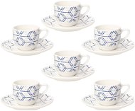 Tognana Metropolis Down Town Coffee Cups, 6 pcs with Saucers - Set of Cups
