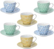Tognana MADISON HAPPINESS Set of 6 Tea Cups 200ml with Saucers - Set of Cups