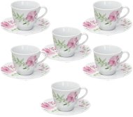 Tognana Set of coffee cups with saucers 100 ml 6 pcs WILD ROSE - Set of Cups