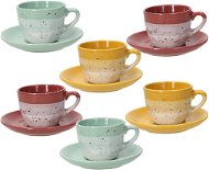 Tognana Set of 6 Coffee Cups 90ml with Saucers LAYERS GI-VE-MA - Set of Cups