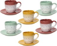 Tognana Set of 6 Tea Cups 200ml with Saucers LAYERS GI-VE-MA - Set of Cups