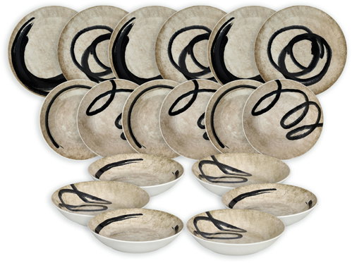 Tognana Andrea Fontebasso MAORI 18-Piece Dinner Set - Dish Set - Main image