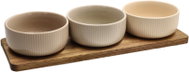 Tognana PLUME Set of 3 Bowls on a Rectangular Tray 32 × 11cm - Bowl Set