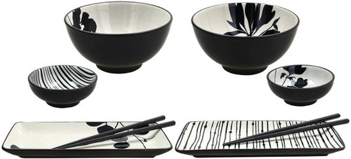 Tognana Sada misek Sushi set 8 ks NOIR BLOOM - Tálaló készlet - Fő fotó